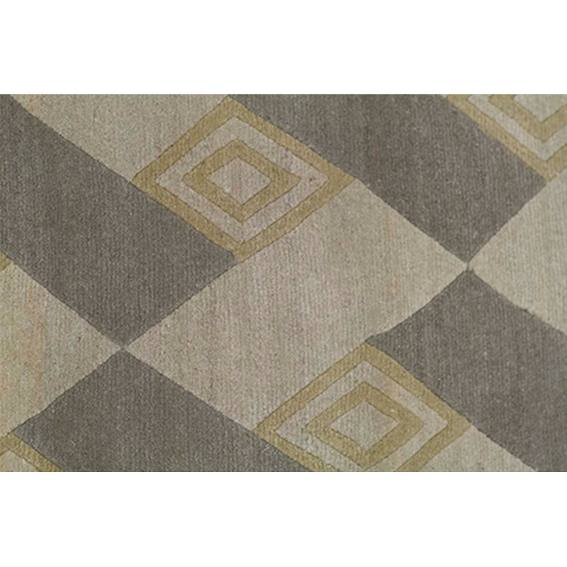 Hand-Knotted High-Quality Tan and Taupe Area Rug