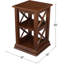 Solid Hardwood Accent Table With Centre Shelf, Ready-To-Assemble Design For Versatile Home Decor