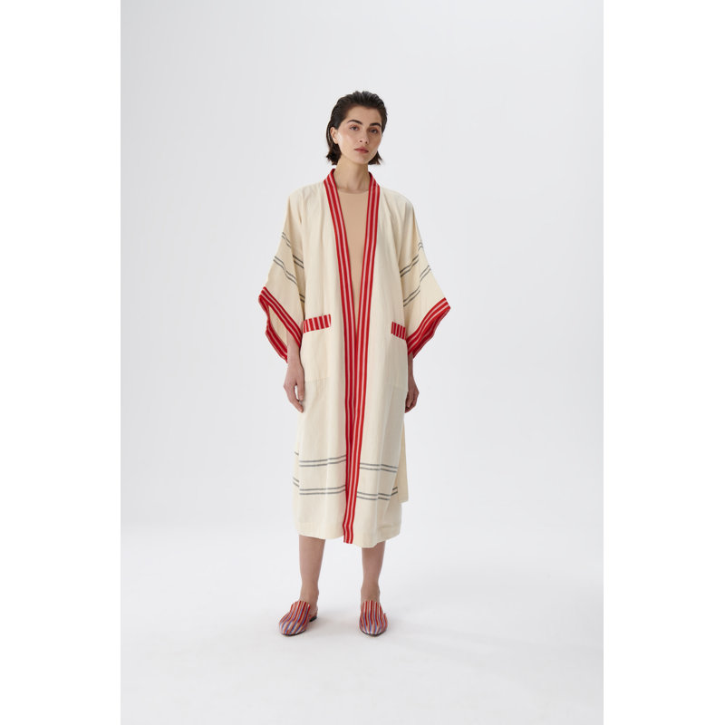 Long Pesthamal Kimono Red