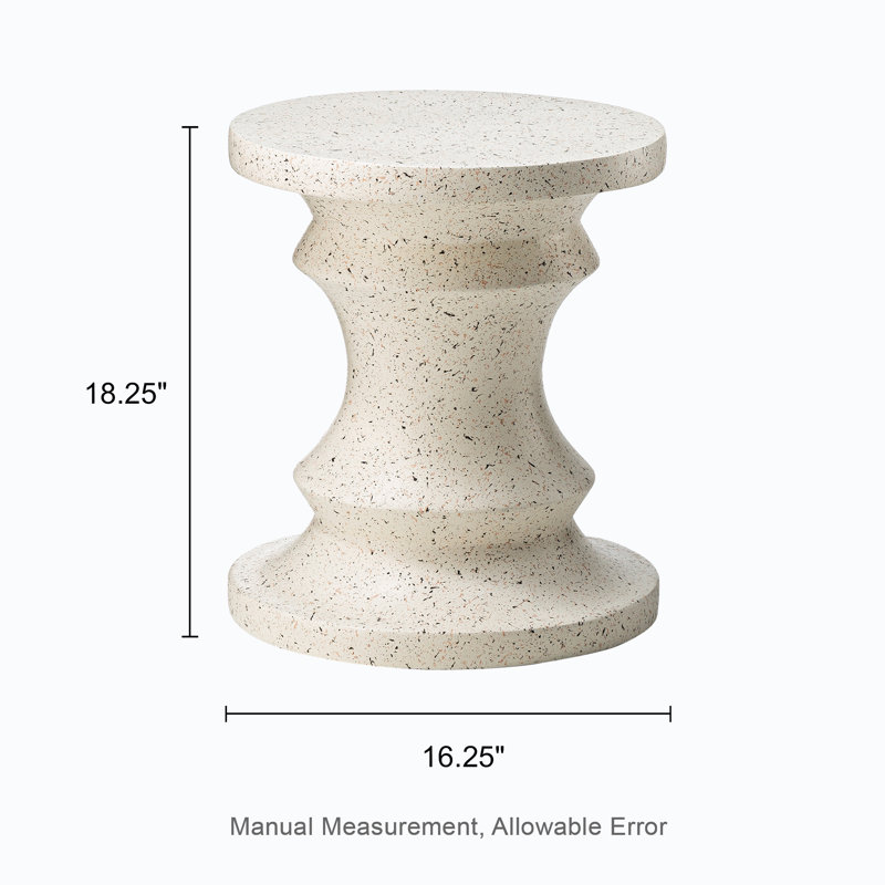Tabouret de jardin Alisiana, Blanc