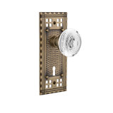 Craftsman Plate with Decorative Keyhole and Crystal Egg & Dart Knob