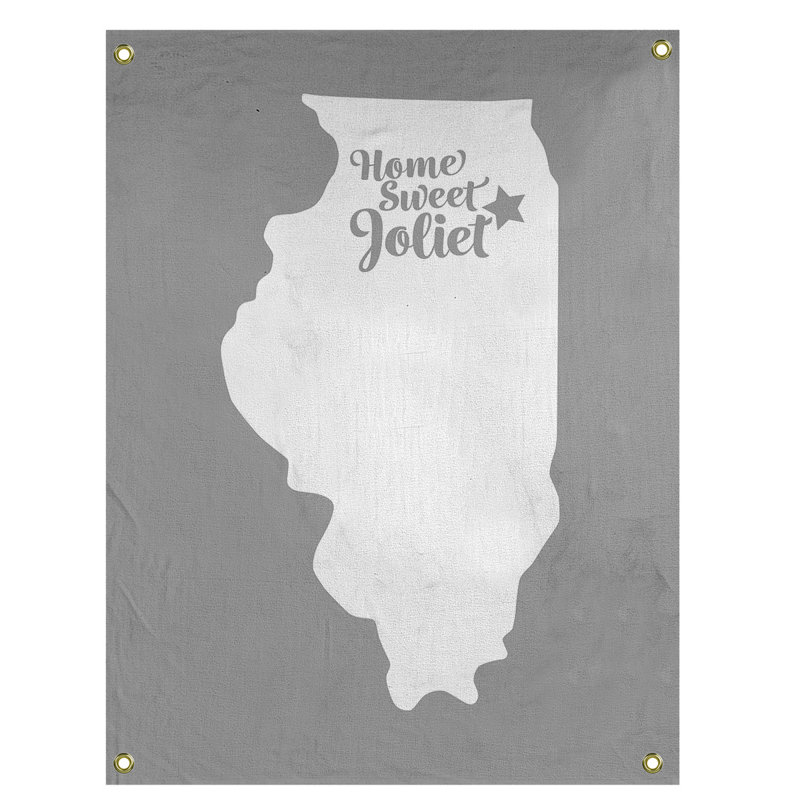 Tapisserie murale joliet illinois, H 36 po x l 26 po, Gris