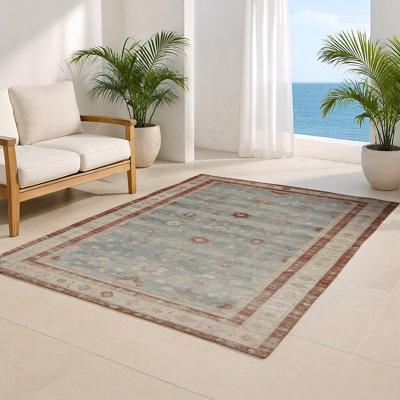 Overdyed Gray Indoor and Outdoor Area Rug