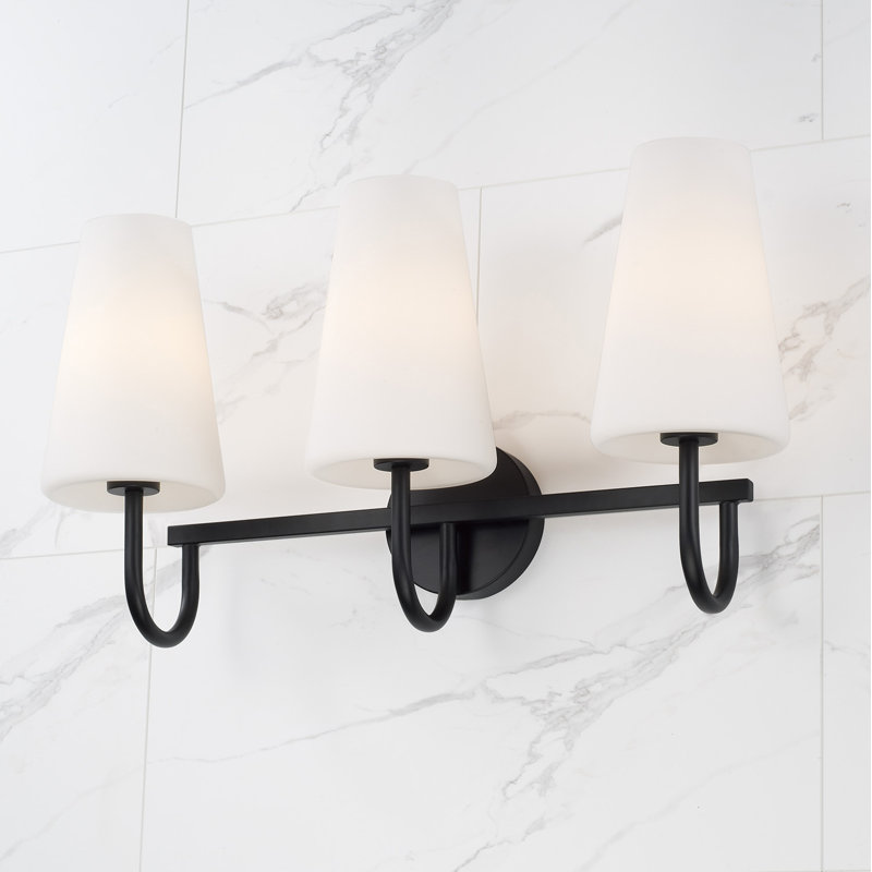 Averitt 3 - Light Dimmable Vanity Light, Matte Black