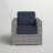 Wicker Club Chair  Grey