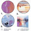 «Purple and Blue Lake Landscapeexpressions», reproduction d'art murale abstraite en métal-1102138169