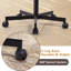 Chaise de travail pivotante en tissu Caelie-105049652