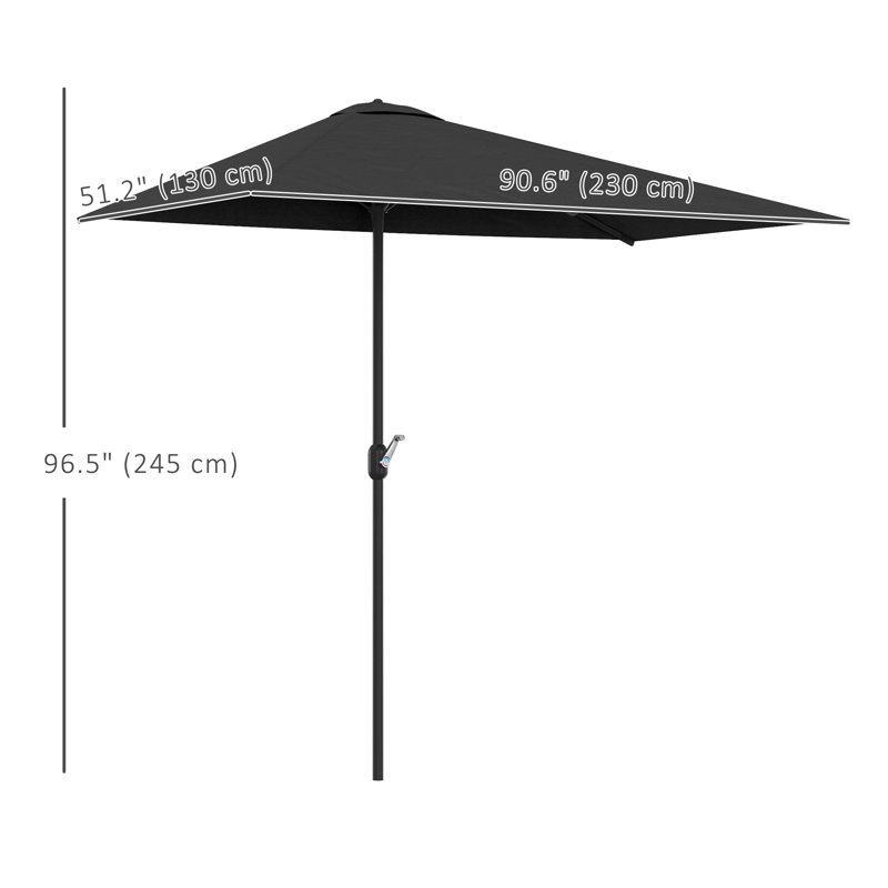 Parasol de plage rectangulaire 90,6 "x 51,2" Sonstrom
