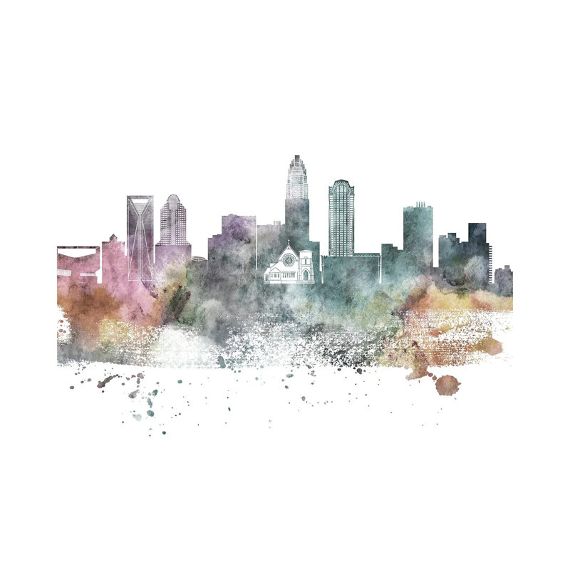 Charlotte, horizon pastel, H 12 po x l 18 po x 1,5 po