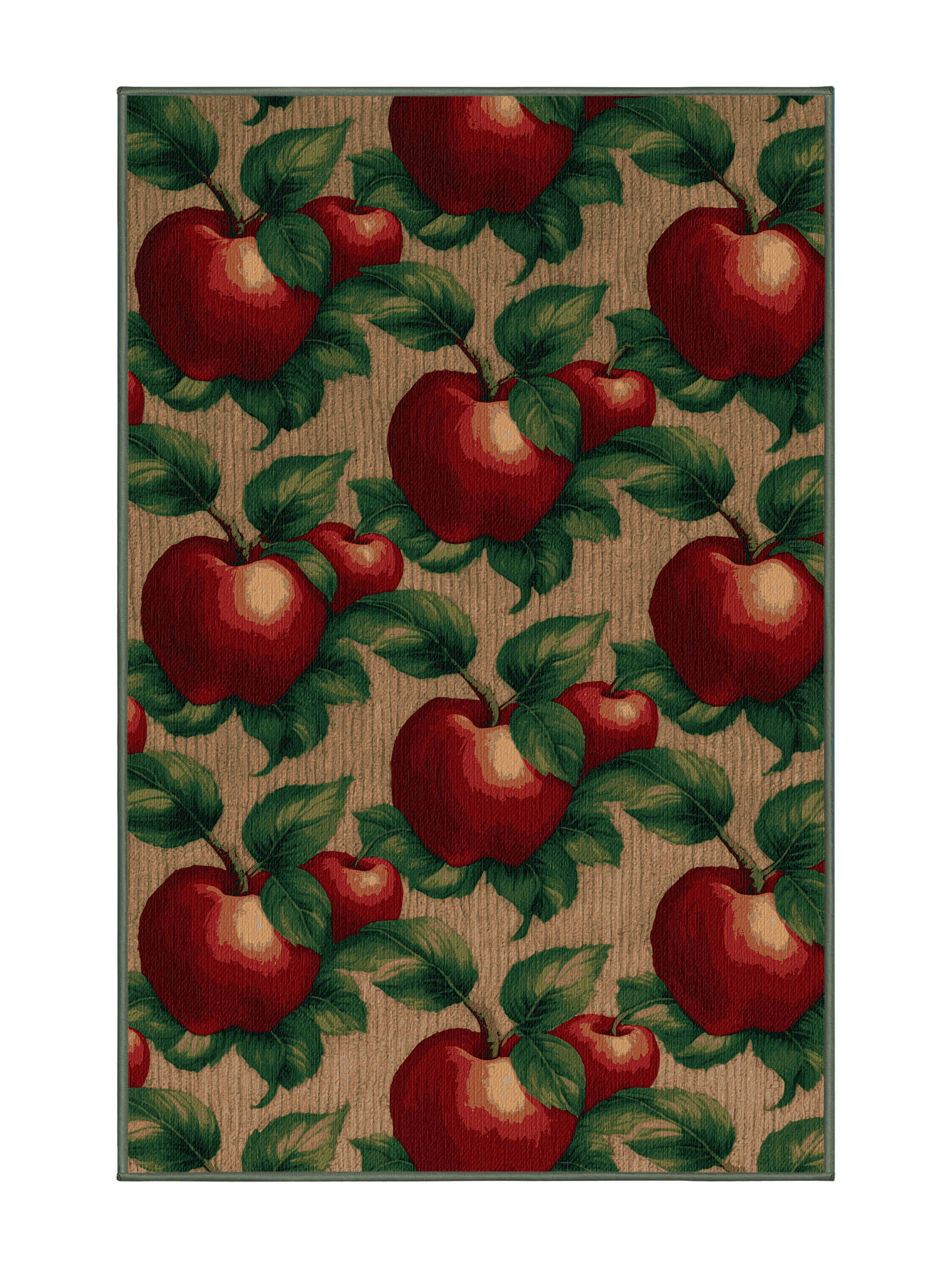 One Allium Way® Washable Rose Apple Fruits Area Rug | Wayfair