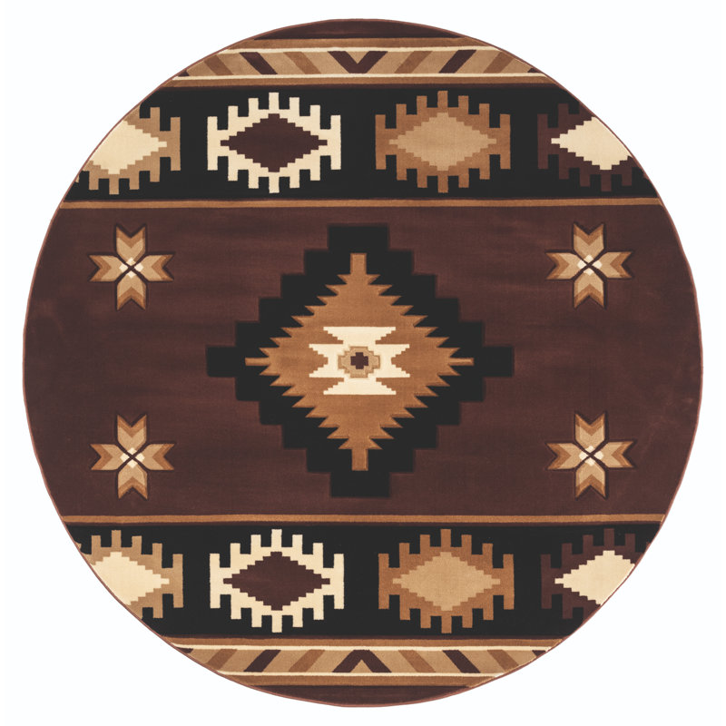 Barrentine Southwestern Indoor Rug, Round 7'10"