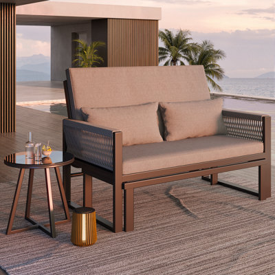 101cm Wide Straight Iron Patio Daybed
