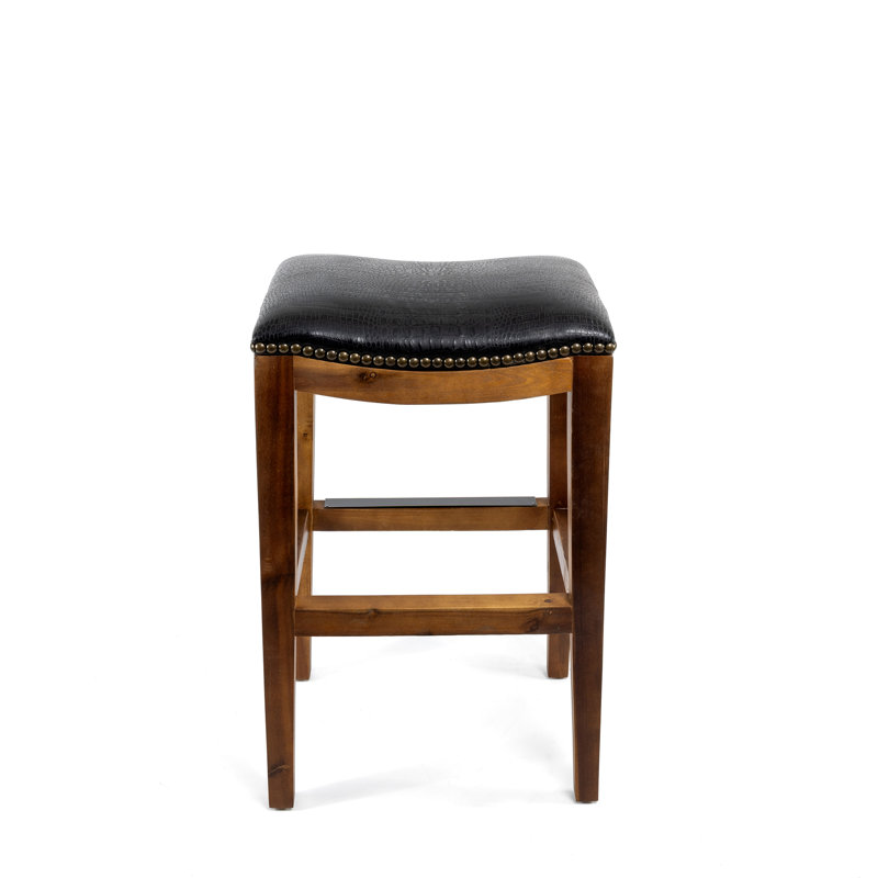 Tabouret de bar Saddle - crocodile noir