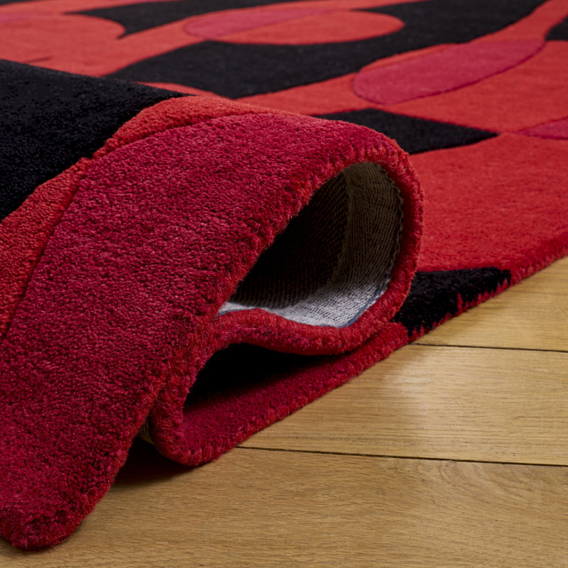 Amier Hand Tufted Wool Abstract Rug, Rectangle 2' x 3'