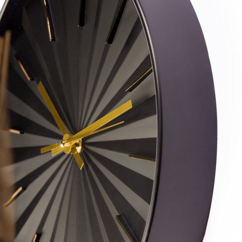 Thasos Wall Clock, Black