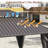 Aluminum Patio Gazebo - Galvanized Steel Hardtop Gazebo with Curtains & Netting-108467014