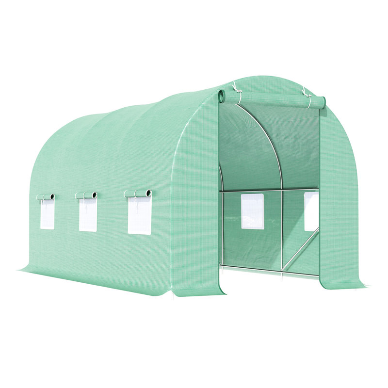 Serre de 15 pi x 6 pi x 7 pi, croissance des plantes avec une bonne ventilation, serre pour plantes: ventilation de plain-pied et cadre stable,