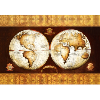 Vintage World Map - Wrapped Canvas Print