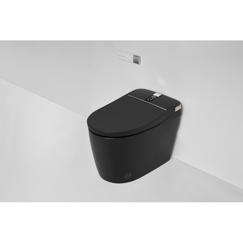 Breezebath Smart Bidet Toilet with Auto Open/Close Lid & Auto Flush, Heated Seat, Warm Water Wash, Air Dryer, Digital Display, Night Light, Built-in Deodorizer, Antibacterial Glaze