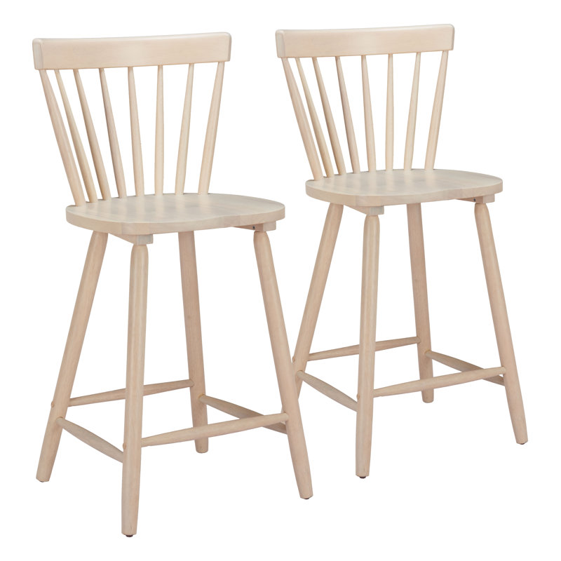 Tabouret de comptoir Tyce (ensemble de 2) naturel, Beige, Tabouret de comptoir (siège d'une hauteur de 26 p