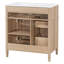Meuble-lavabo de 30 po avec lavabo, armoire en bois massif et bois aggloméré, tiroir escamotable, bois clair-126821988-126821986