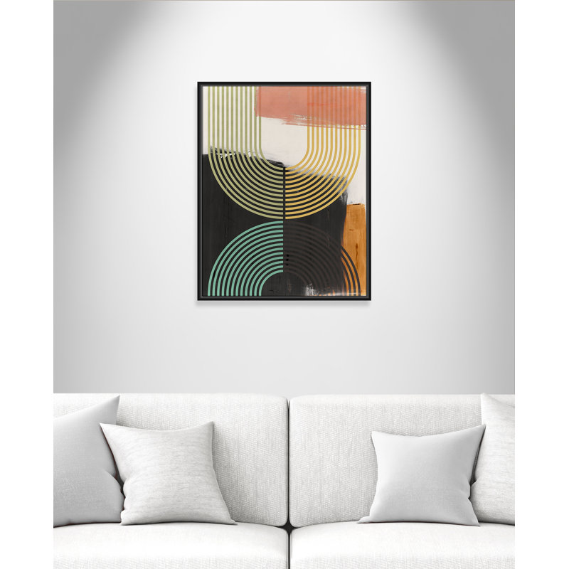 «Bolded II» par Isabelle Z, Toile avec cadre, L 23,5 po x H 29,5 po, Cadre flottant noir