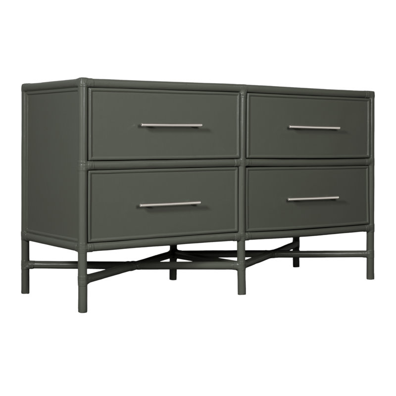 Commode double 4 tiroirs Venice, Evergreen