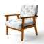 Chaise rembourrée Abstract - Fauteuil rose pastel-1394426211