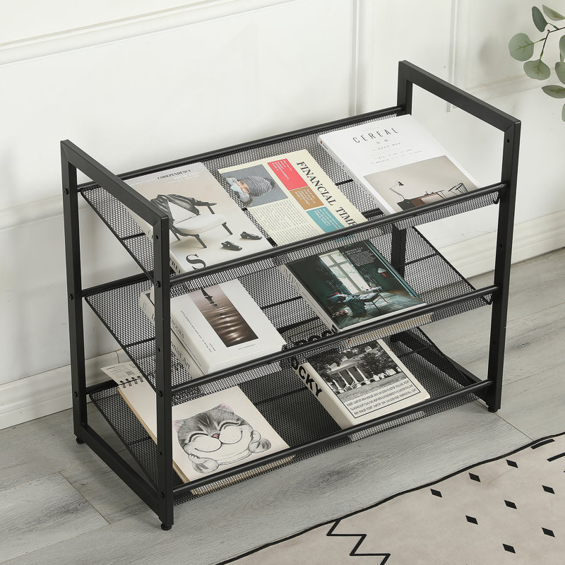 Bibliothèque, étagère à chaussures autoportante à 3 niveaux