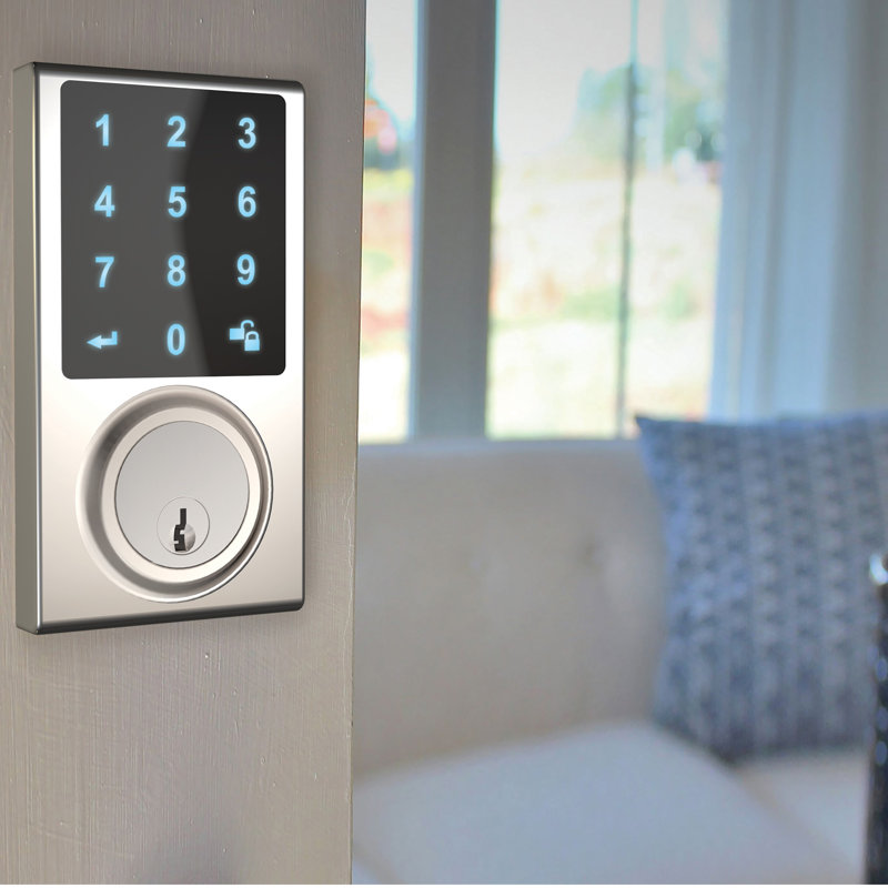 ZW Electronic Single Cylinder Deadbolt, Chrome