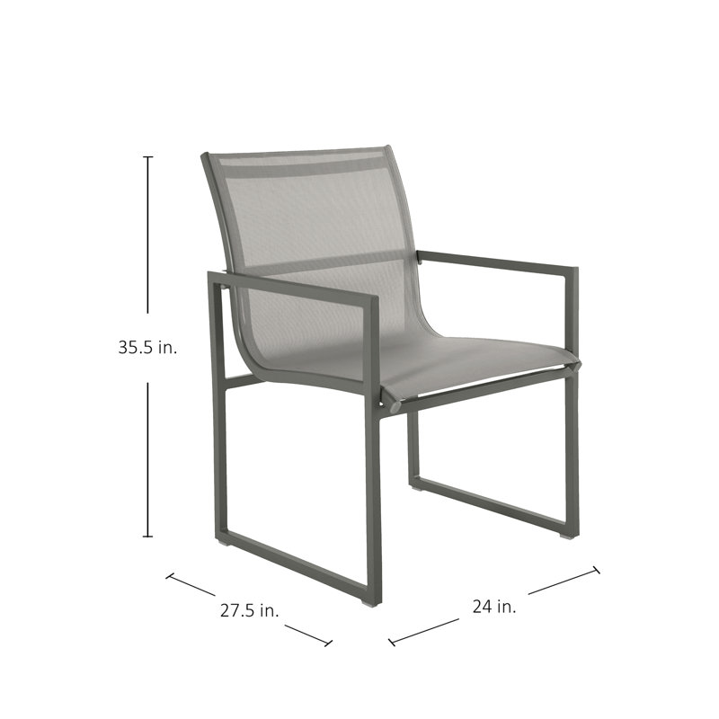 Serenata Sling Arm Chair, Gray