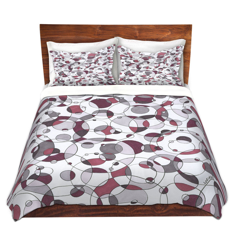 Geometric Shapes Duvet Cover, 1 King Duvet Cover + 2 King Shams