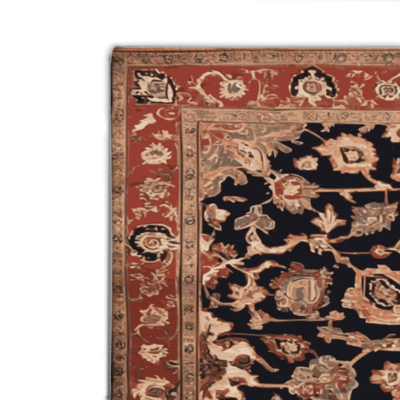 Persian Brown Indoor and Outdoor Area Rug, Rectangle 2' x 3'