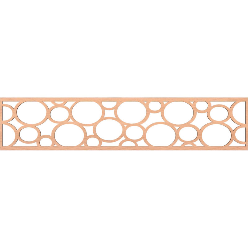 Moulure ajourée en aulne l 46 3/4 po x H 10 po x T 1/4 po, Aulne, H 10 po x l 46,75 po x P 0,25 po
