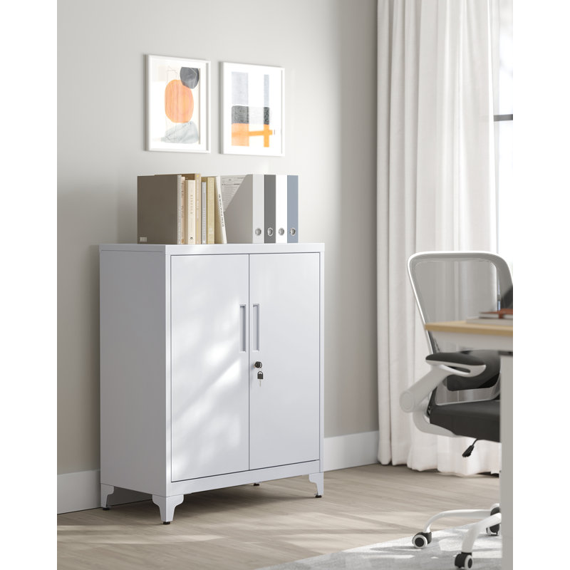 Adelfina 80cm Wide File Cabinet, White