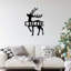 Monogramme de renne, art mural en métal - signe de cerf de Noël personnalisé - décoration murale vacances d'hiver - ferme rustique, œuvre d'art en métal - nom personnalisé, renne, décoration murale - décoration de Noël scandinave - idée cadeau -86773921-86773922