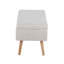 Banc de rangement contemporain en bois naturel et tissu-576949746