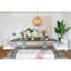Lustre rond tissé en bambou D22x14 "