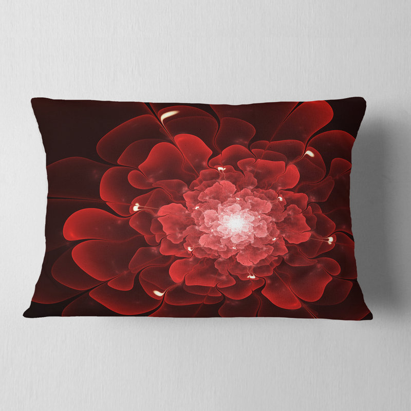 Coussin lombaire à fleur fractale floral