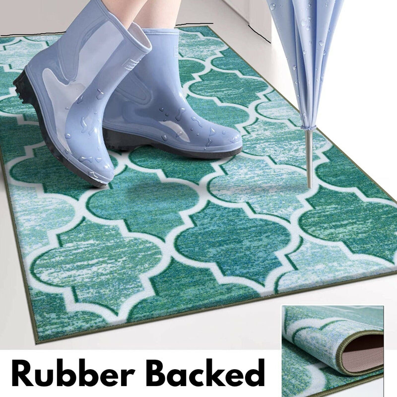 Adile Non-Slip Geometric Indoor Doormat, Rectangle 50 x 80cm
