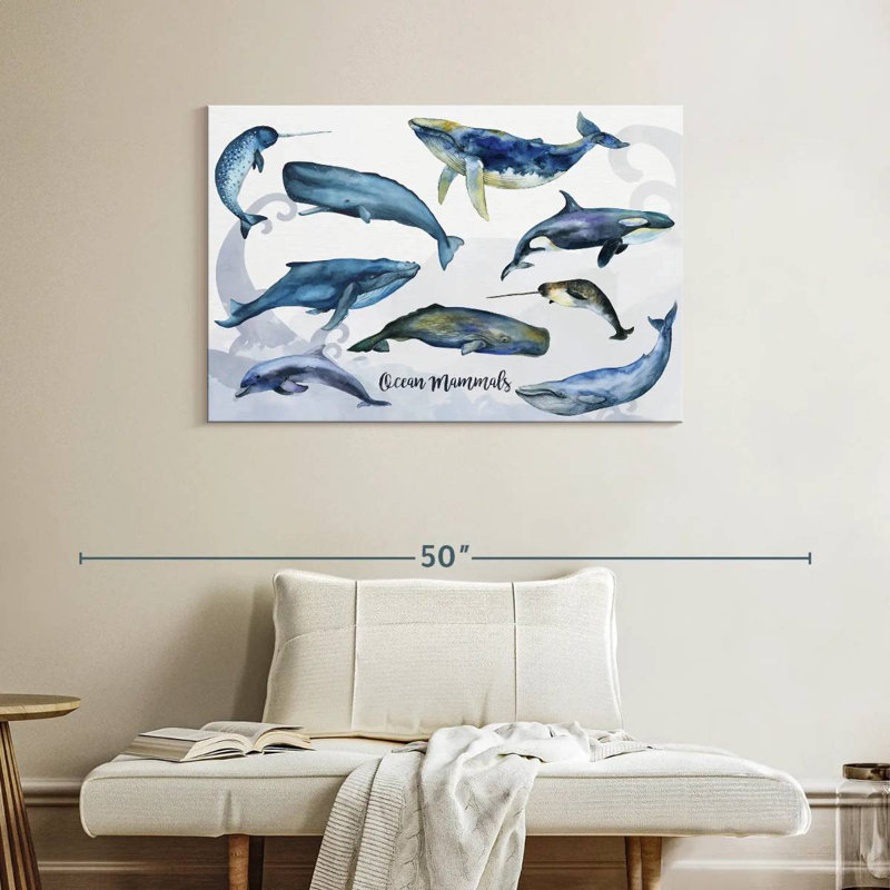 Brampt Ocean Mammals Chart, 26" H x 39" W