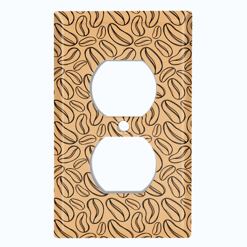 Patterned 1 - Gang Duplex Outlet Standard Wall Plate