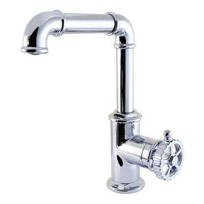 Robinet de salle de bain 1 trou à une poignée avec bonde escamotable en laiton Kingston