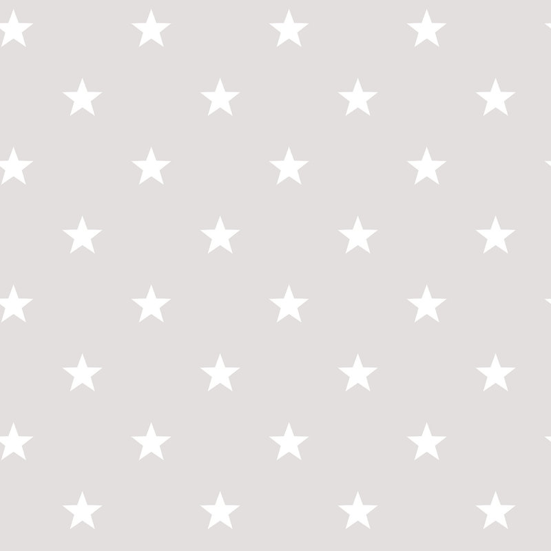 Deauville 2 Geometric Star Design 33' L x 21" W Wallpaper Roll, Beige/White