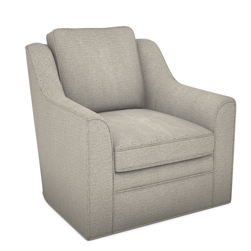 American Bungalow Nicholas Barrel Back Swivel Chair, Impala Storm