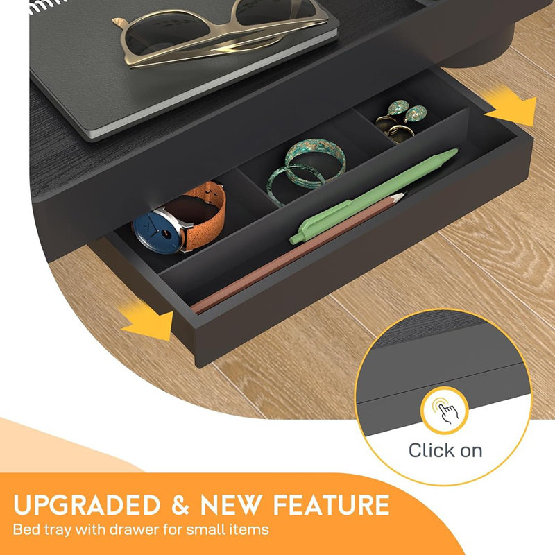 Bedside Shelf For Bed – College Dorm Room Clip On Nigh...