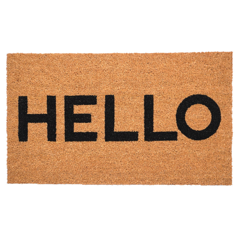 Paillasson Black Hello, L 30 po x L 48 po