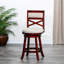 Le tabouret de bar de 30 po au fini cerisier et au fini de chaise en tissu beige ajoutera une touche de confort à votre espace-1515323222-1515323217