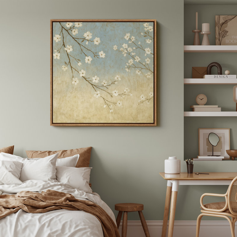 Art mural encadré abstrait rétro antique classique pour chambre à coucher, H 16 po x l 16 po, Naturel