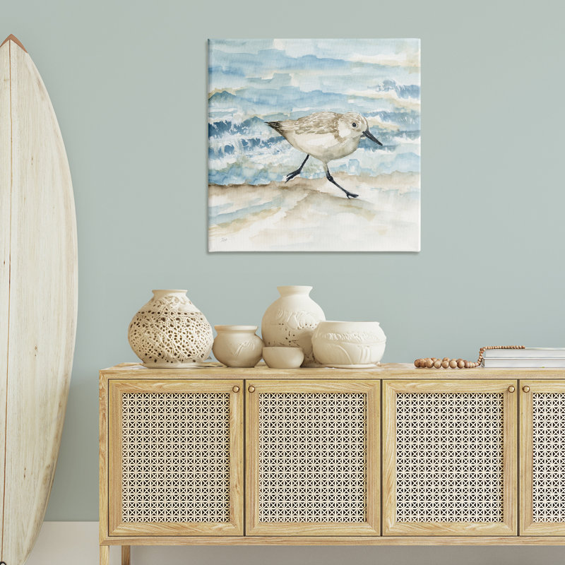 Sandpiper Stride Shore Canvas, design par Nan, H 36 po x l 36 po